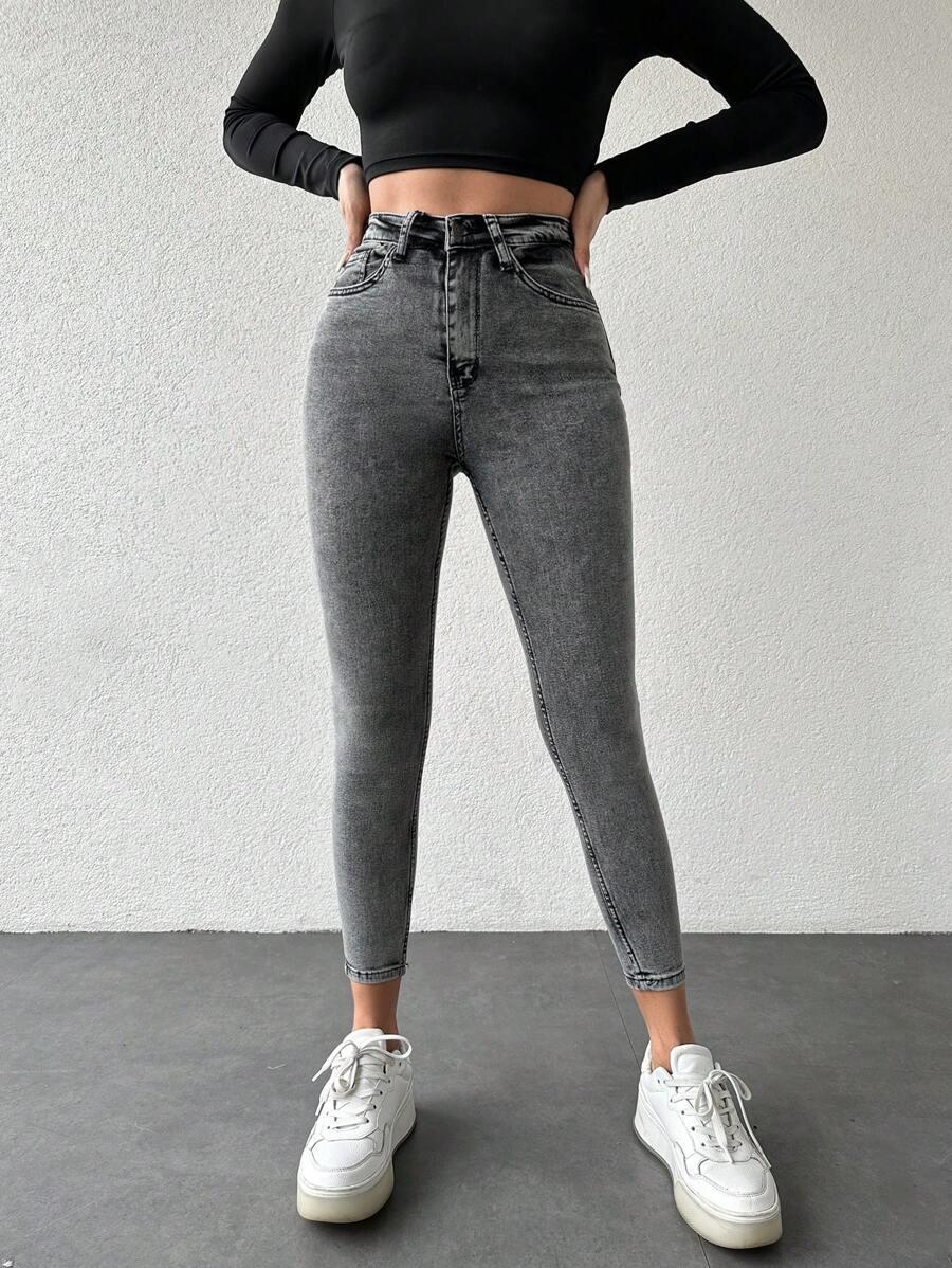 SHEIN SZARE JEANSY RURKI S06__XXL