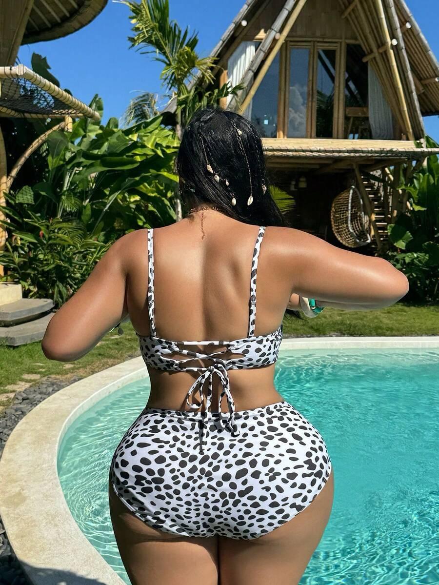 SLAYDIVA DÓŁ OD BIKINI ANIMAL PRINT PK01__L