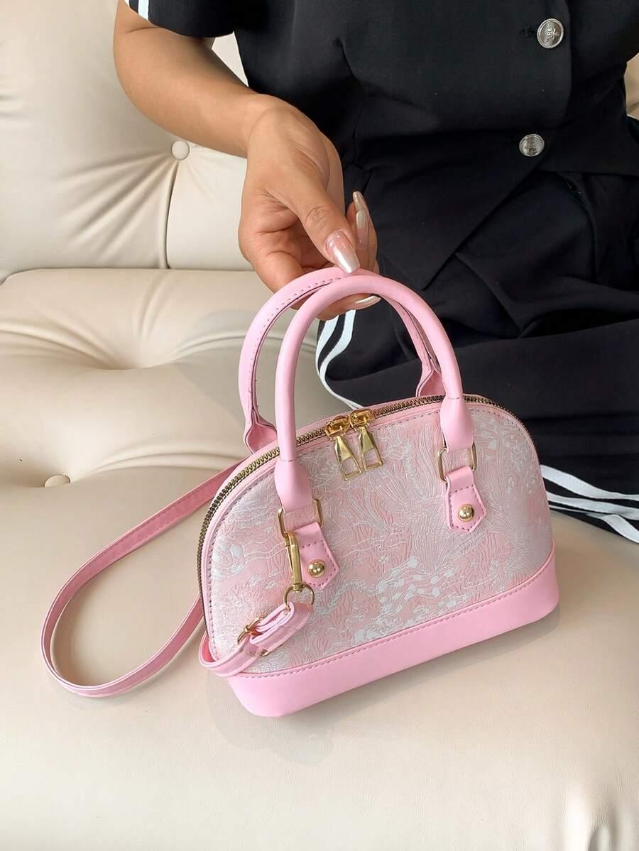 SHEIN RÓŻOWA TOREBKA WZÓR S07__21X15,5