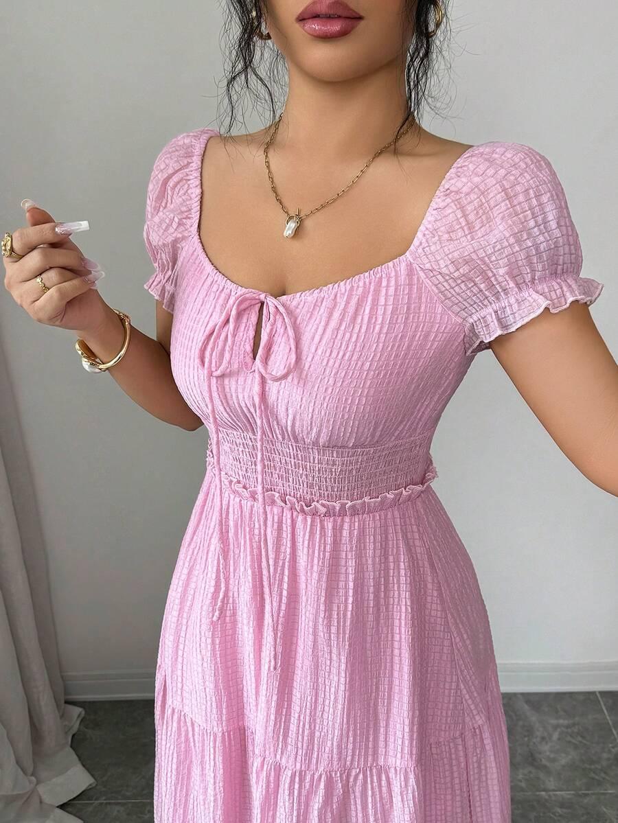 SHEIN RÓŻOWA SUKIENKA MAXI S06__S