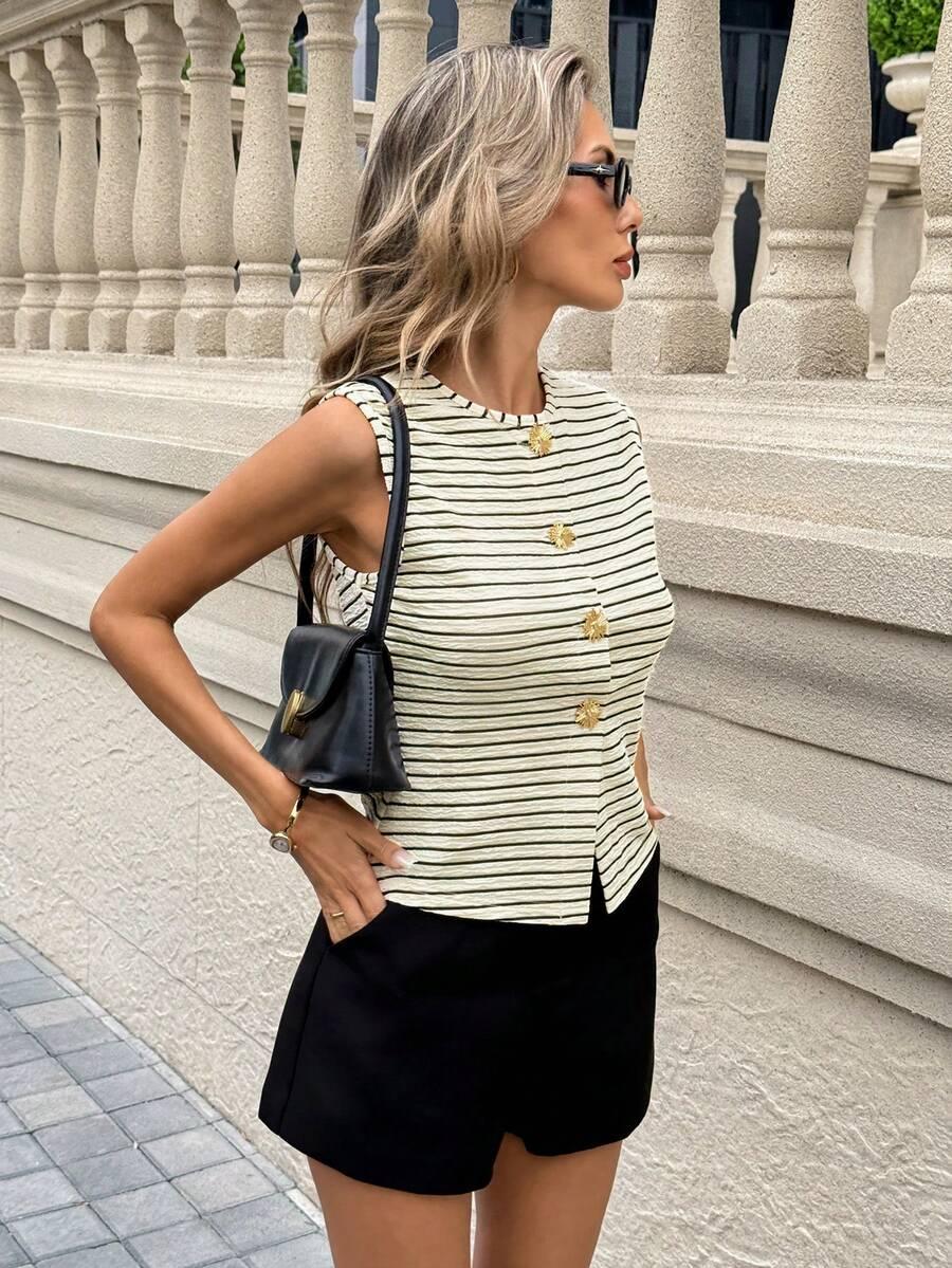 SHEIN TOP WZÓR PASKI S06__S