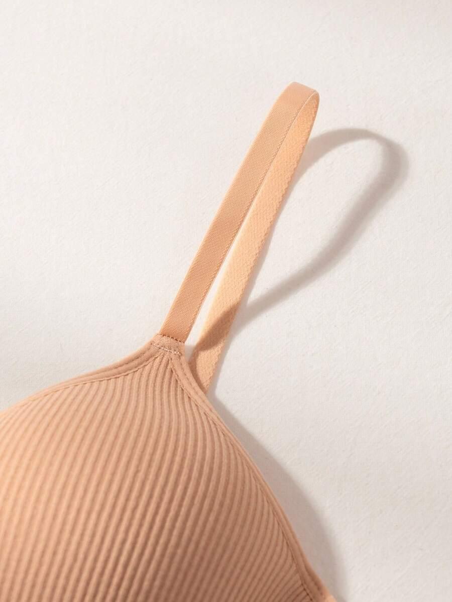 SHEIN BEŻOWY MIĘKKI BIUSTONOSZ S06__75C