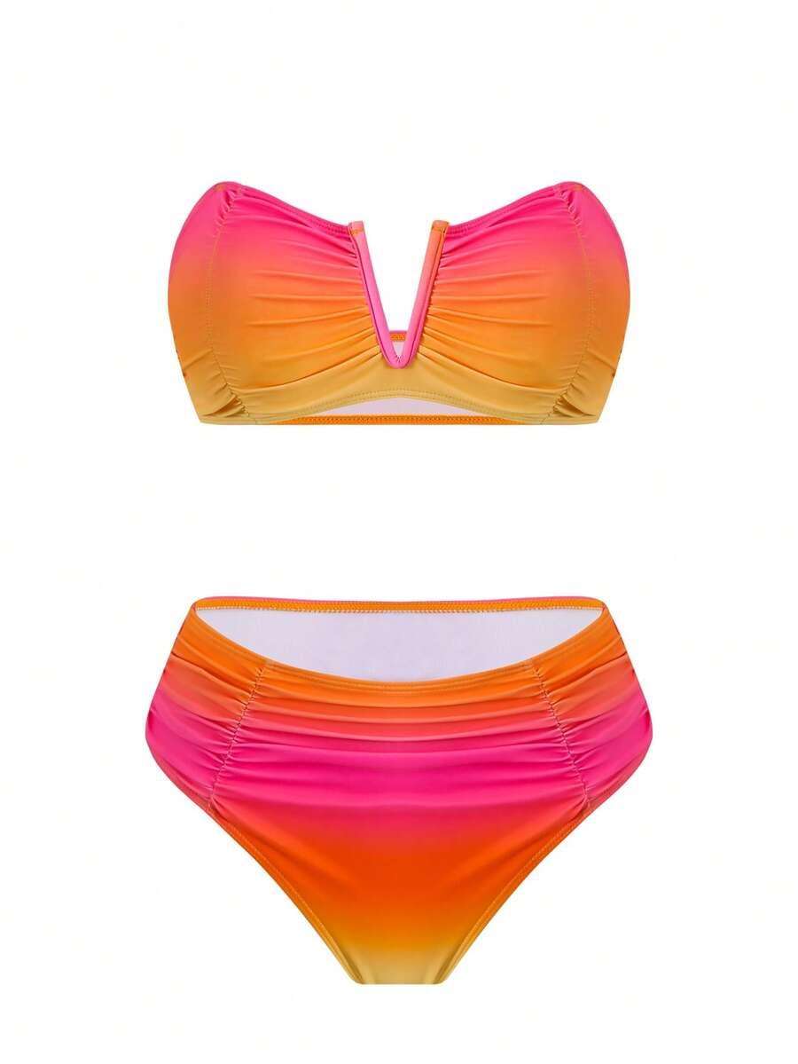 SHEIN DWUCZĘŚCIOWY STRÓJ KĄPIELOWY SPÓDNICA S09__XL