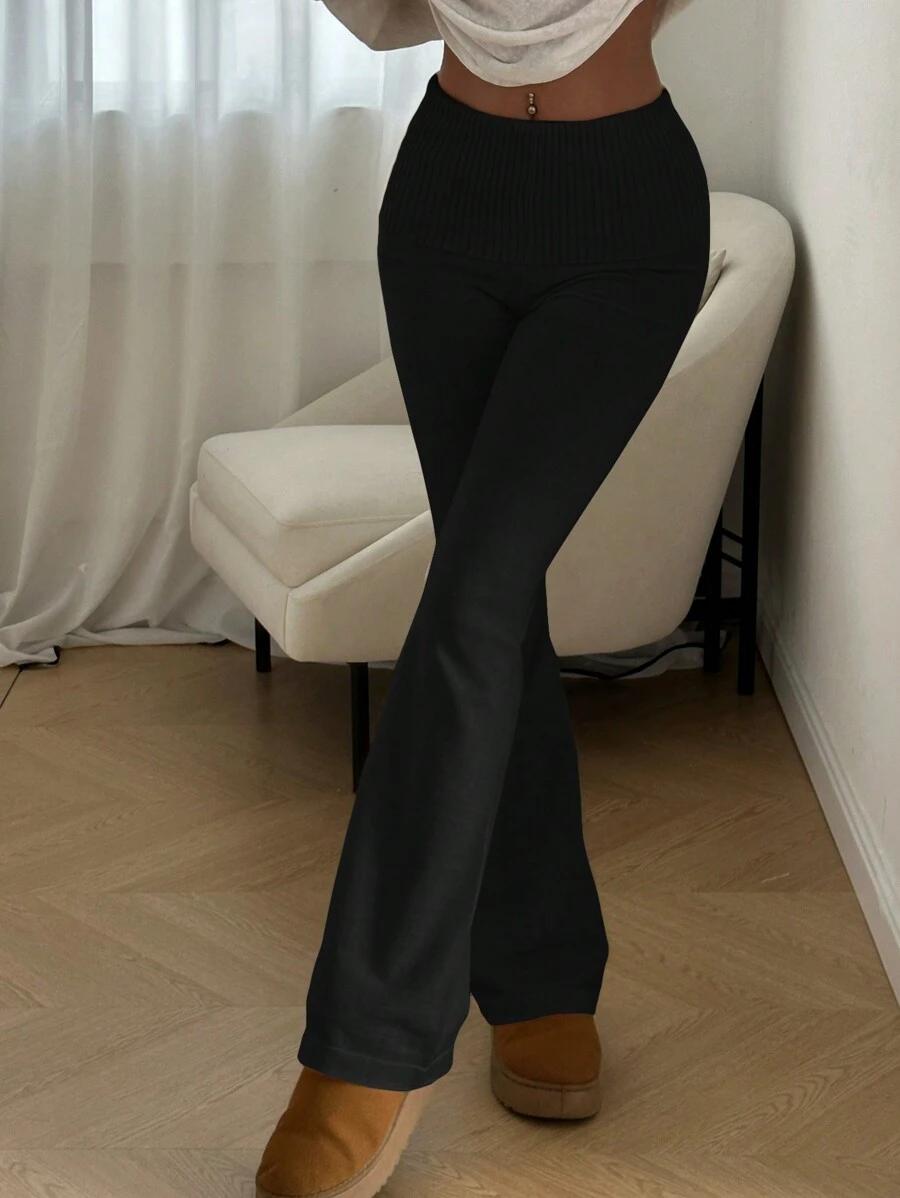 ALORUH DZIANINOWE CZARNE SPODNIE S06__XXS
