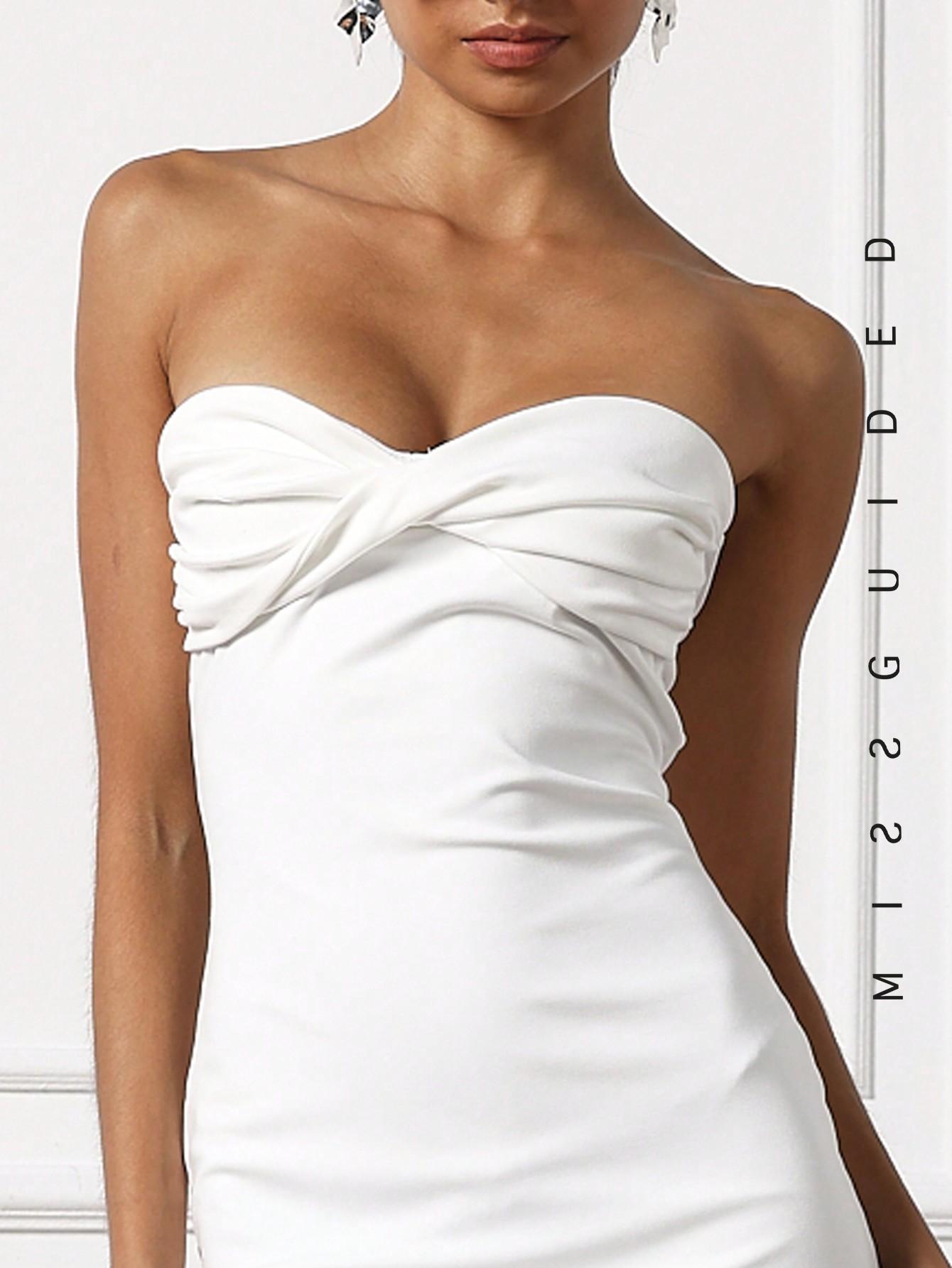 MISSGUIDED BIAŁA MAXI SUKIENKA S06__S