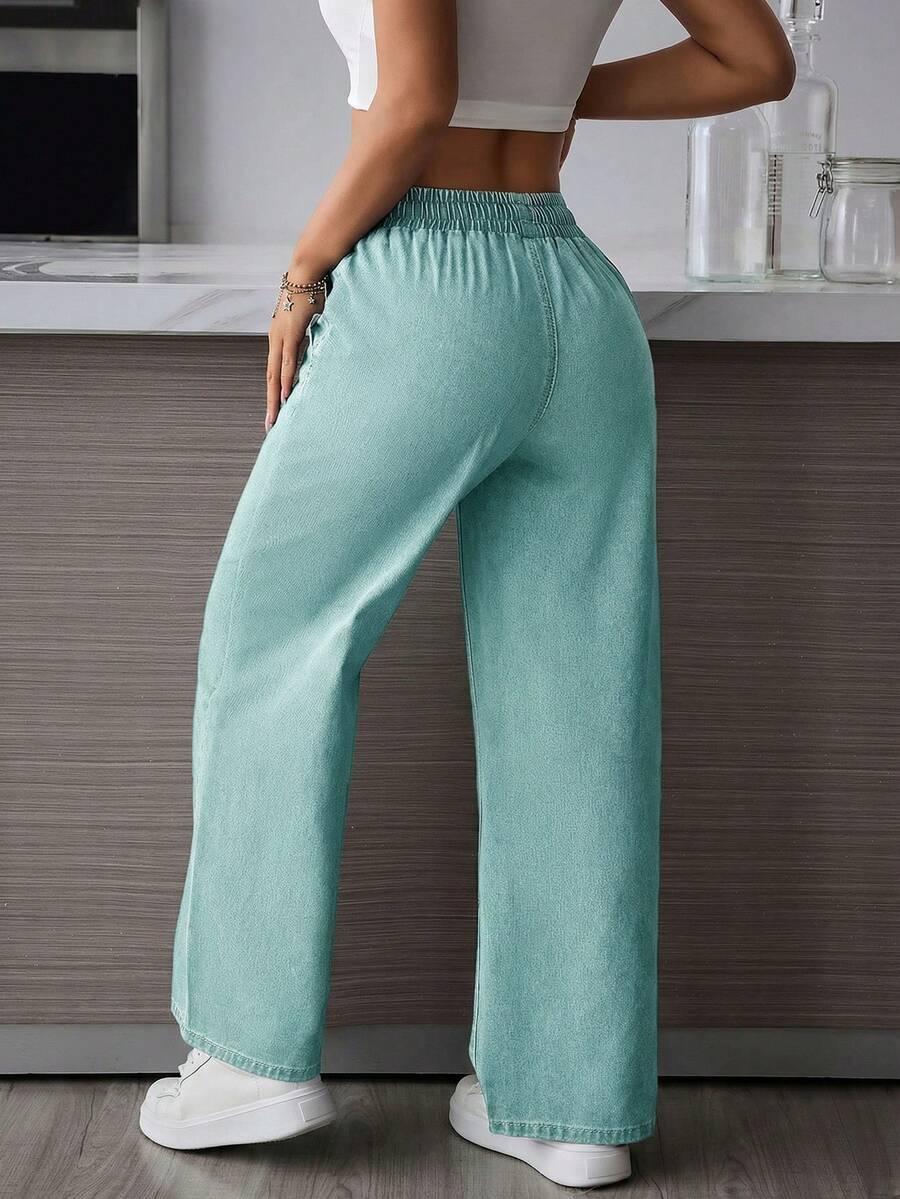 SHEIN ZIELONE SPODNIE JEANS S06__M