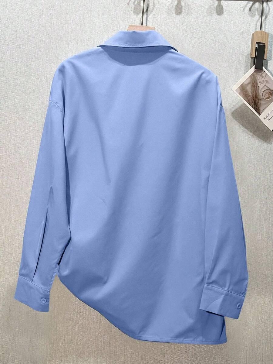 SHEIN NIEBIESKA KOSZULA GUZIKI ZAPIĘCIE S06__XXL