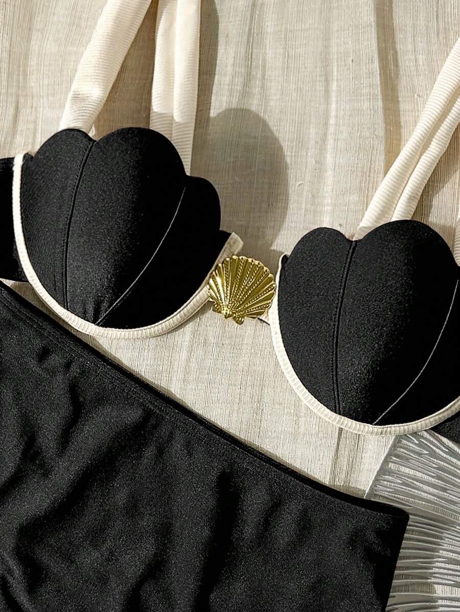 SHEIN DWUCZĘŚCIOWY STRÓJ KĄPIELOWY S09__M