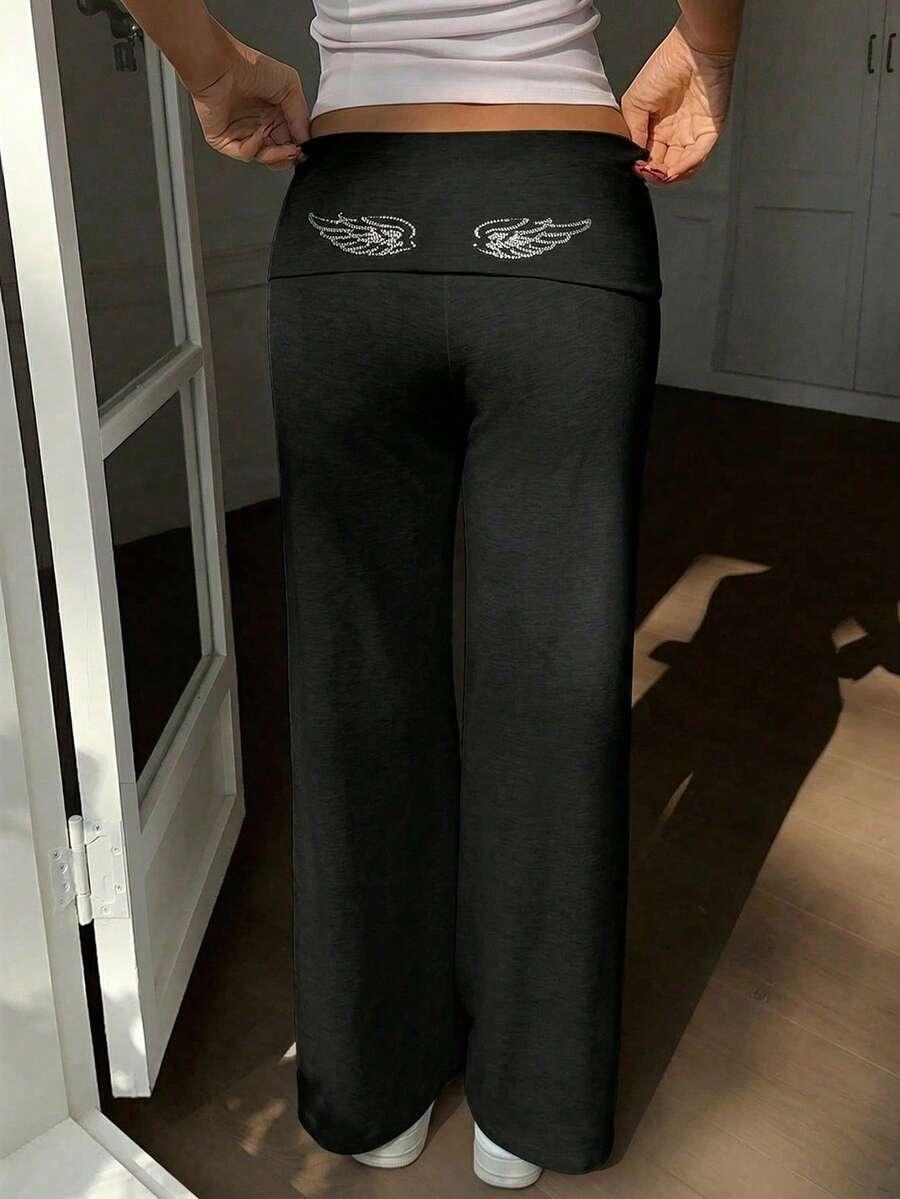 SHEIN CZARNE SPODNIE CASUAL S06__XS