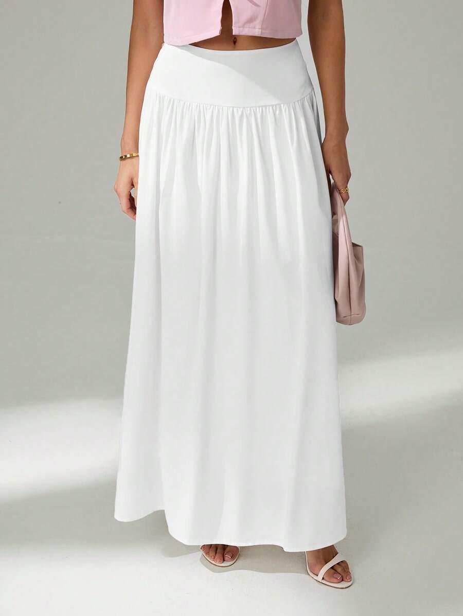 SHEIN BIAŁA MAXI SPÓDNICA S06__M