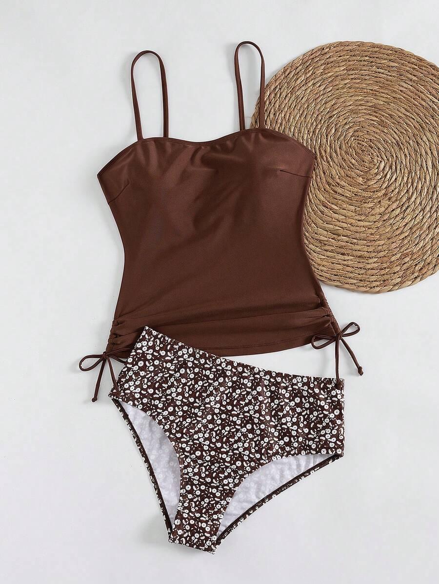 SHEIN DWUCZĘŚCIOWY STRÓJ KĄPIELOWY ANIMAL PRINT S09__S
