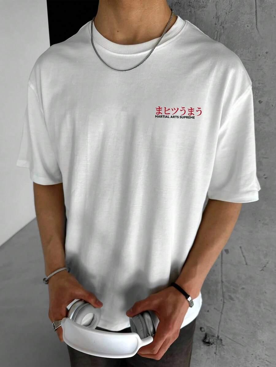 SHEIN BIAŁY T-SHIRT PRINT S06__M