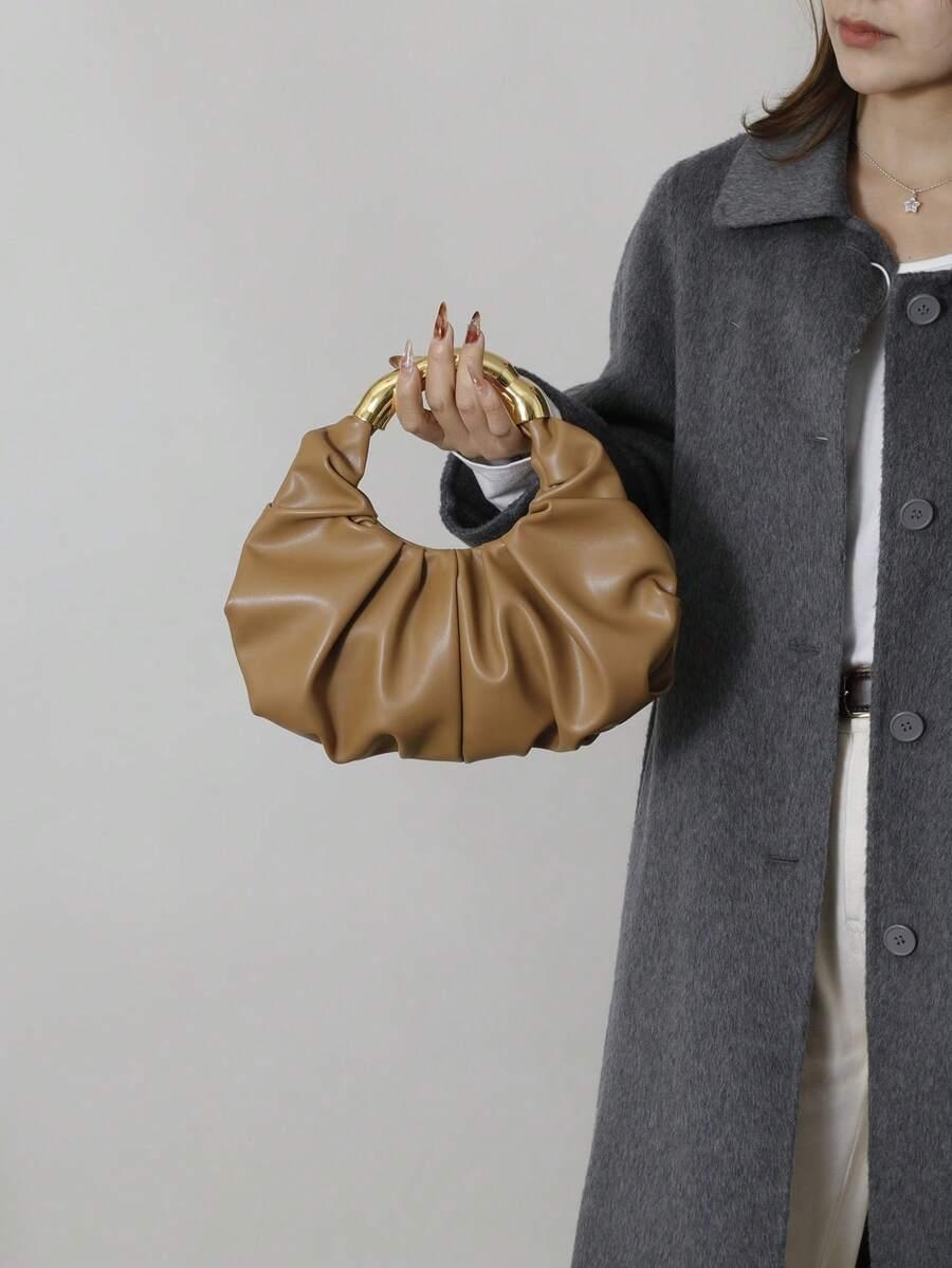 SHEIN BRĄZOWA TOREBKA IMITACJA ZAMSZU S07__30X23CM