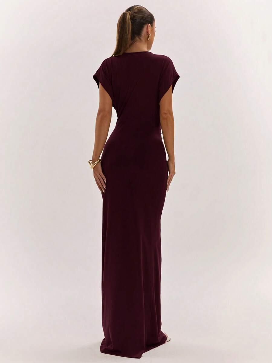 SHEIN FIOLETOWA MAXI SUKIENKA S06__L