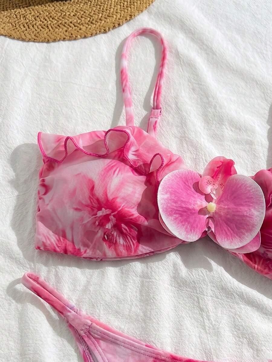 SHEIN DWUCZĘŚCIOWY STRÓJ KĄPIELOWY SPÓDNICA KOMPLET S09__L