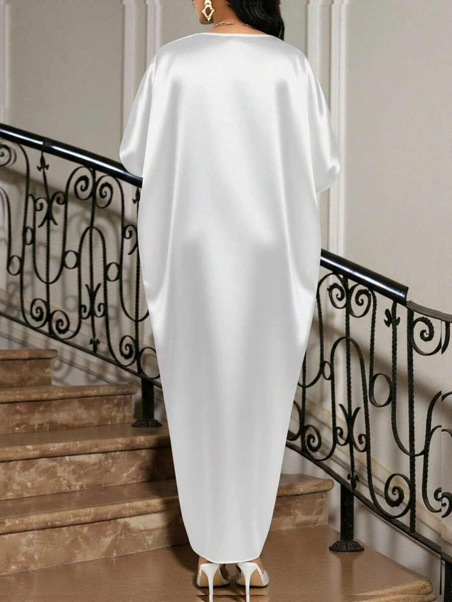 SHEIN BIAŁA MAXI SUKIENKA S06__L