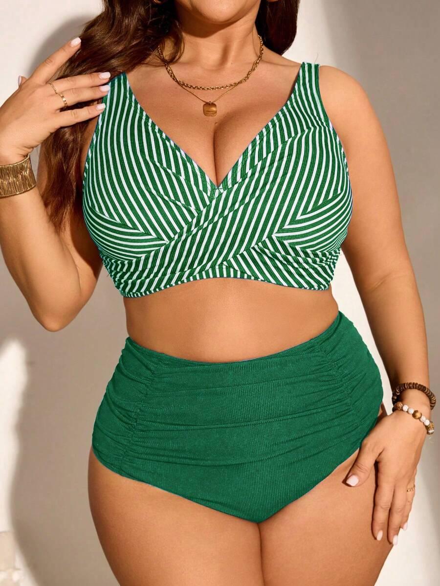 SHEIN DWUCZĘŚCIOWY STRÓJ KĄPIELOWY PASKI S09__46