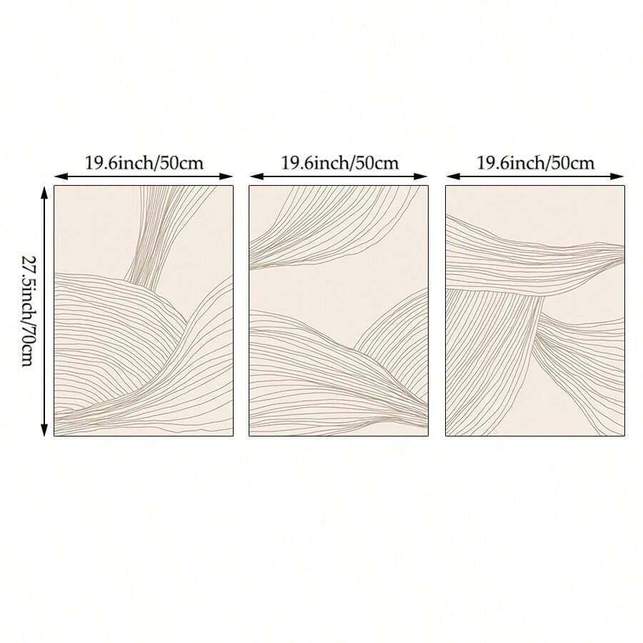 SHEIN BEŻOWY PLAKAT 3-PACK S07__40X60CM