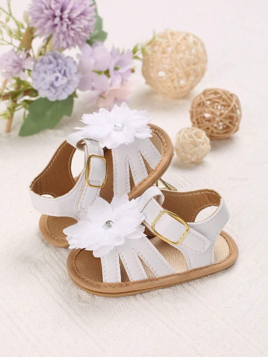 SHEIN BIAŁE SANDAŁY KWIAT 3D S06__19