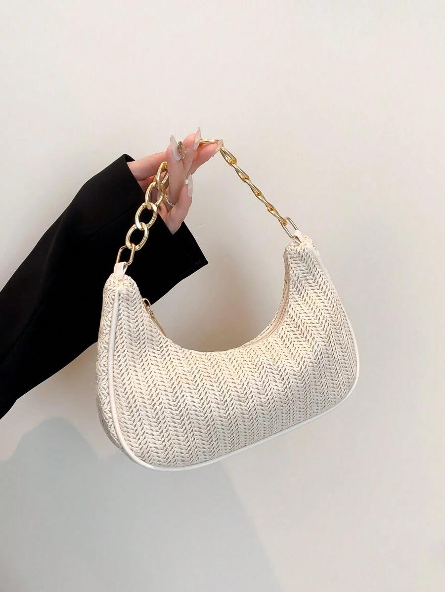 SHEIN KREMOWA TOREBKA TEKTURA S07__6X18X26CM