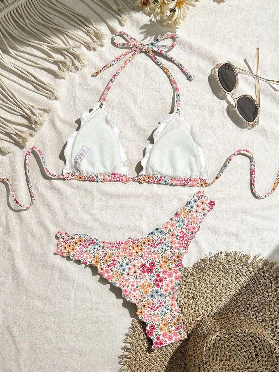 SWIM MOD DWUCZĘŚCIOWY STRÓJ KĄPIELOWY W KWIATY S09__M