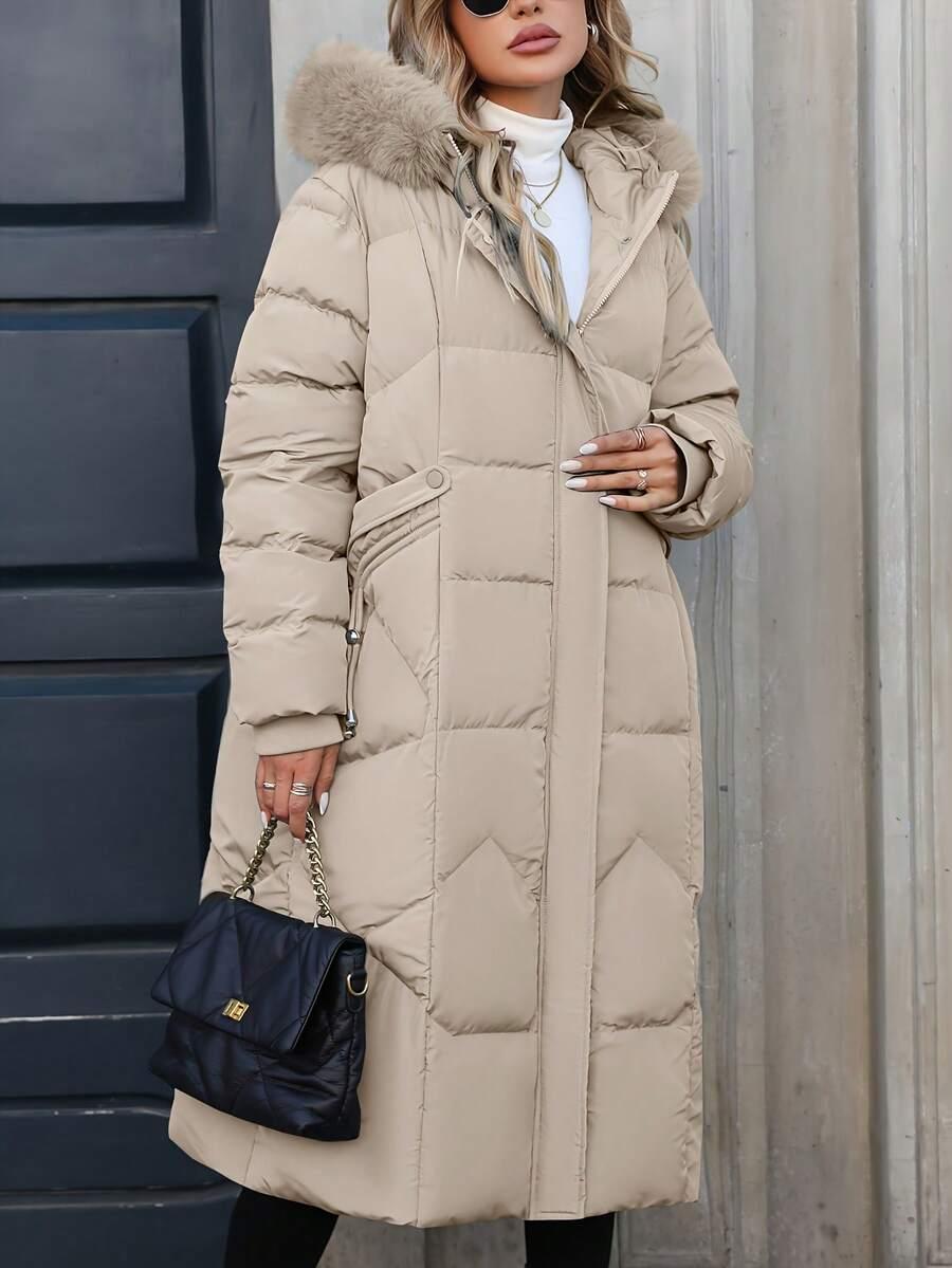 SHEIN BEŻOWA PIKOWANA KURTKA W01__46