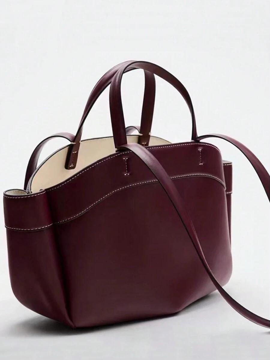 SHEIN BORDOWA TOREBKA IMITACJA SKÓRY S07__27X21