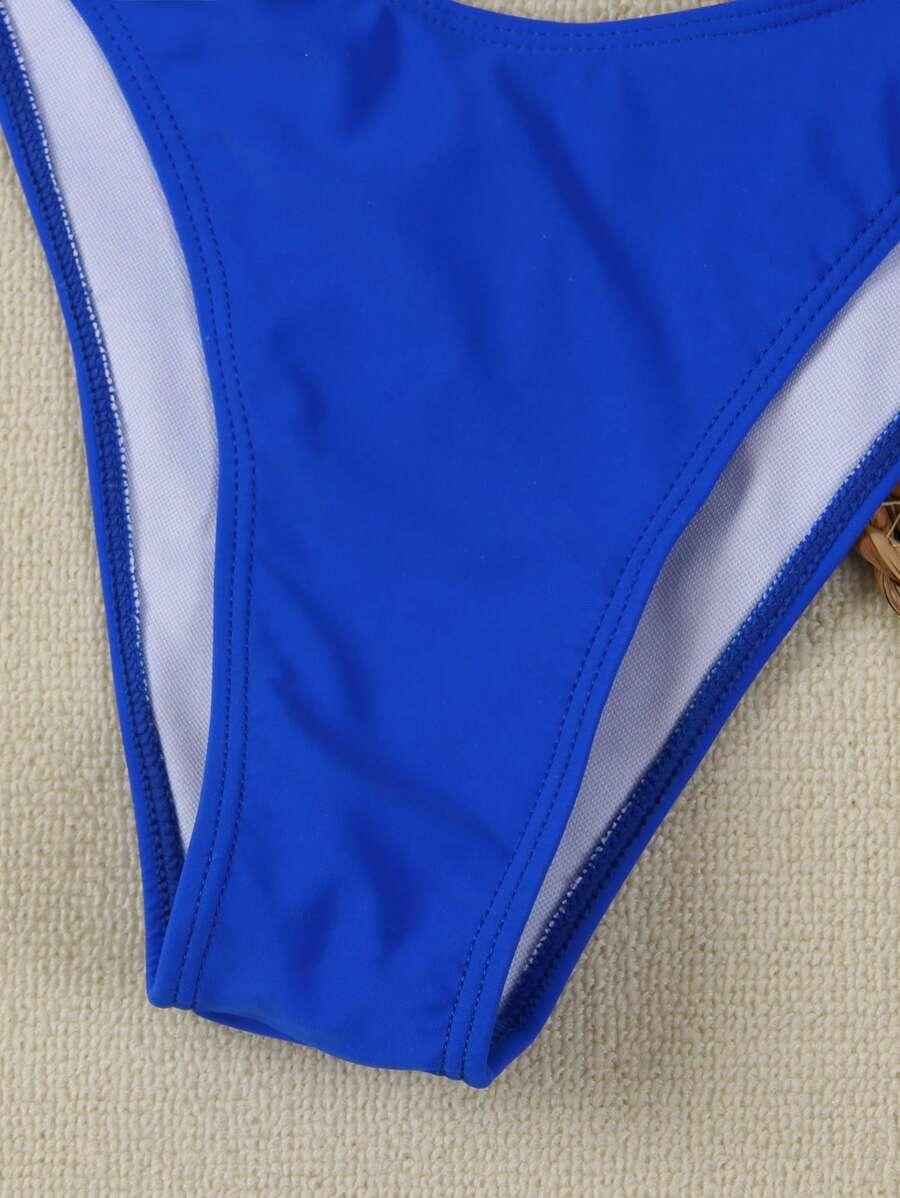 SHEIN NIEBIESKI DWUCZĘŚCIOWY STRÓJ KĄPIELOWY S09__XS