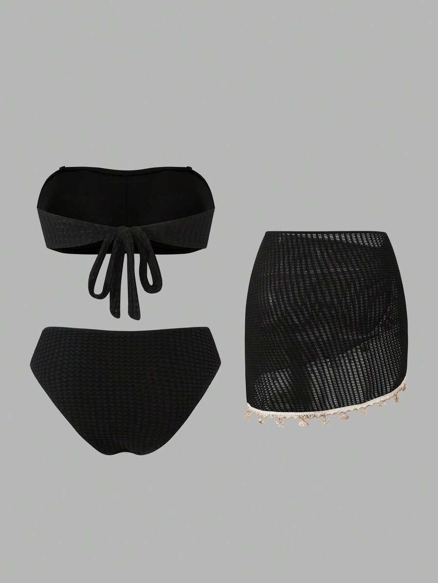 SWIM OASIS CZARNY STRÓJ KĄPIELOWY S09__L