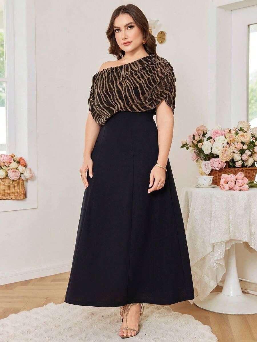 MODELYN CZARNA MAXI SUKIENKA ANIMAL PRINT S06__44