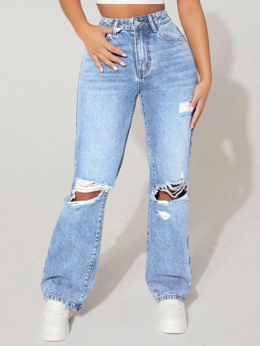 SHEIN NIEBIESKIE SPODNIE JEANS S06__L