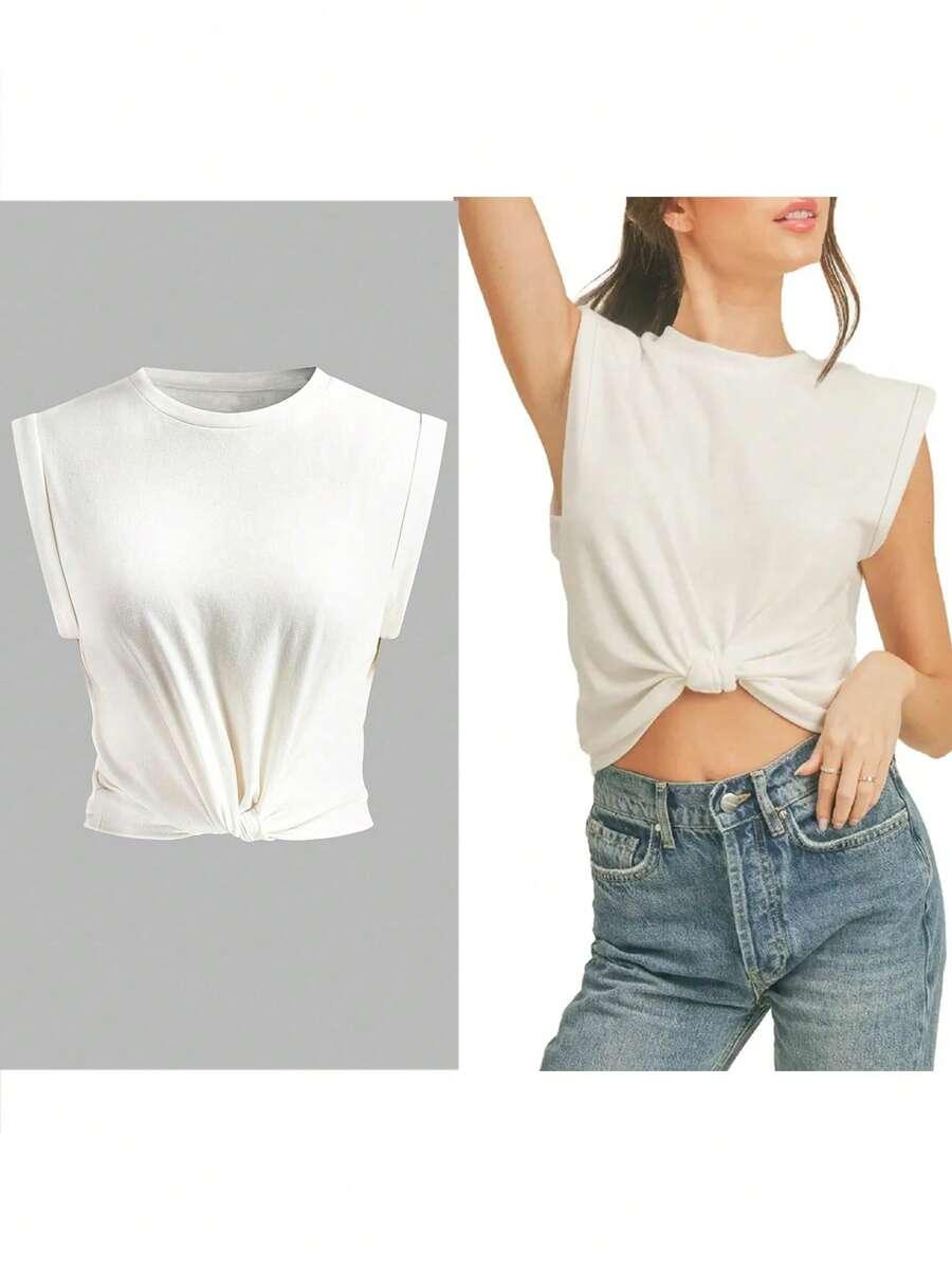SHEIN BIAŁA BLUZKA WIĄZANIE S06__L