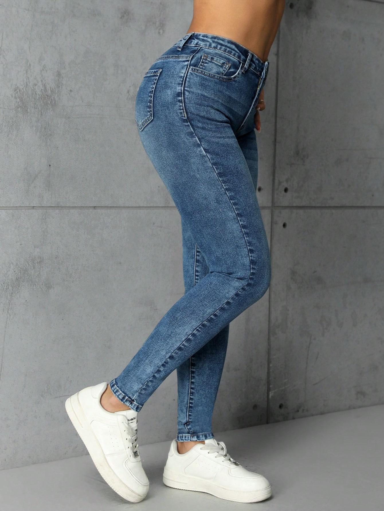 SHEIN NIEBIESKIE SPODNIE JEANS S06__M