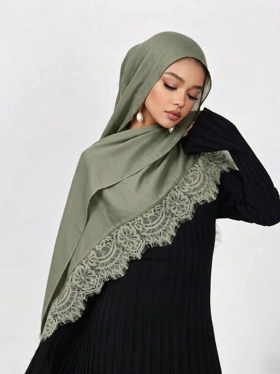 SHEIN ZIELONA CHUSTA NA GŁOWĘ S07__180X80