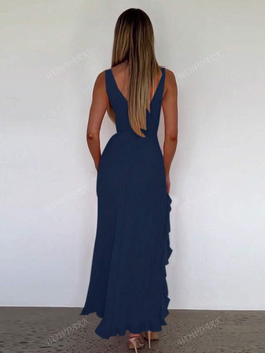 SHEIN NIEBIESKA MAXI SUKIENKA S06__S