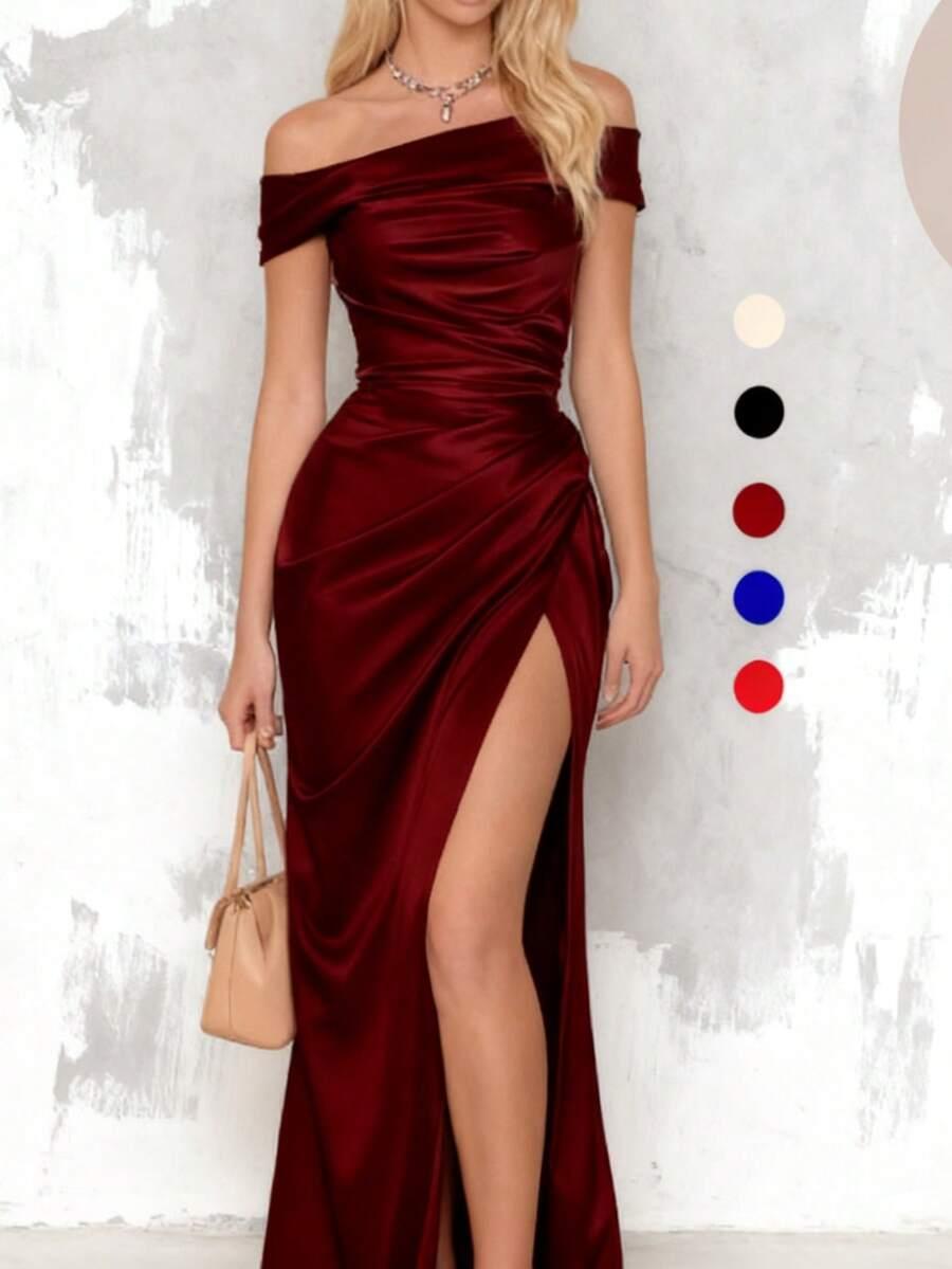 SHEIN BORDOWA MAXI SUKIENKA S06__M