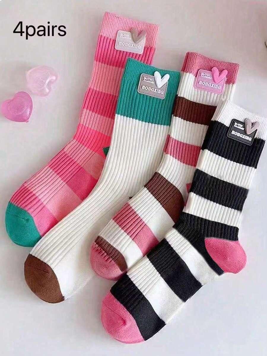 SHEIN SKARPETY PRĄŻKI 4-PACK S07__40-43