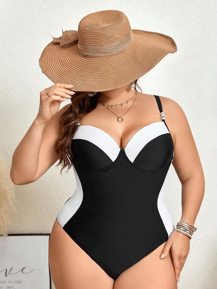 SHEIN JEDNOCZĘŚCIOWY STRÓJ KĄPIELOWY S09__XXL