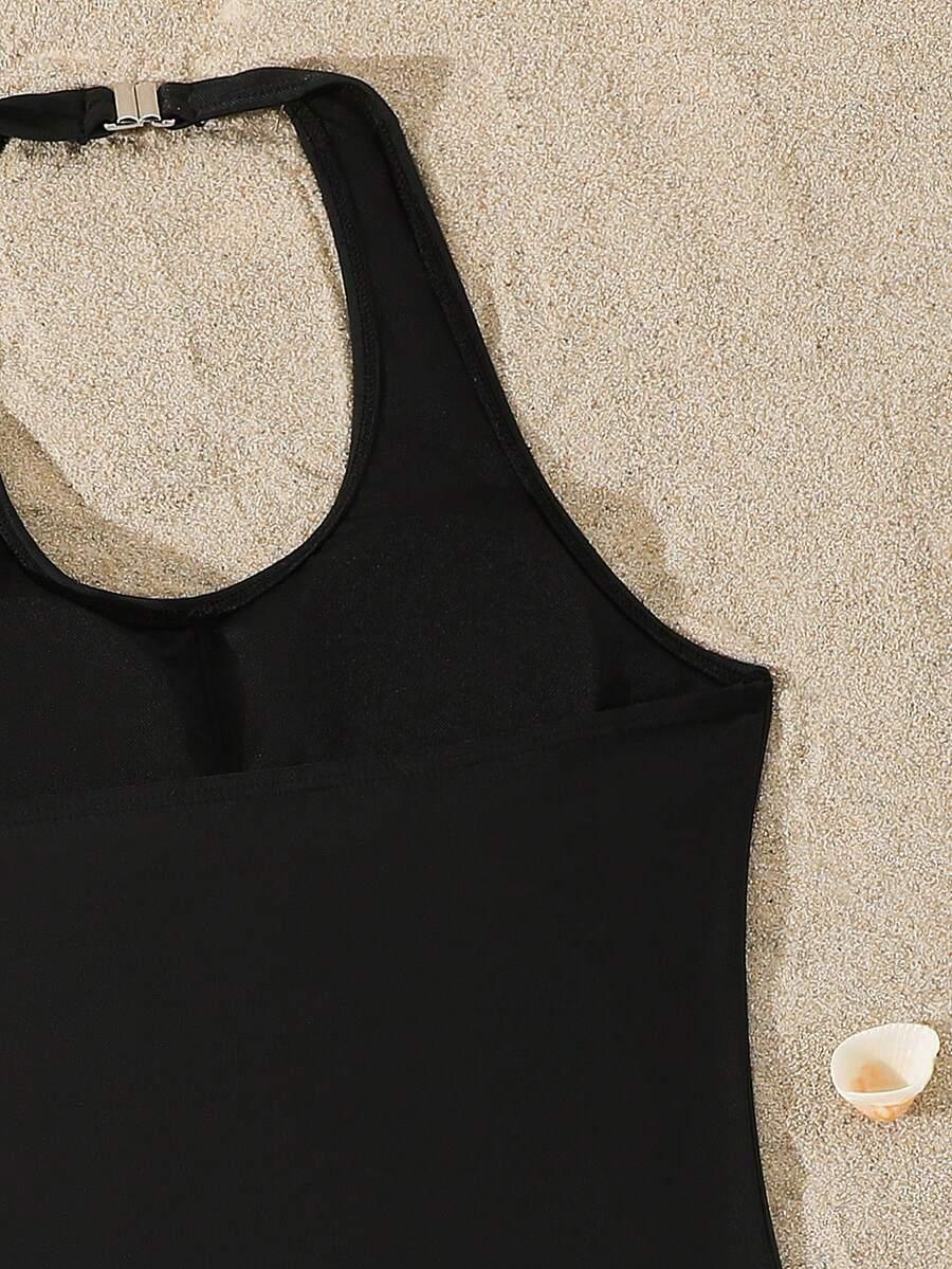 SHEIN JEDNOCZĘŚCIOWY STRÓJ KĄPIELOWY SPODENKI KOMPLET S09__166-170