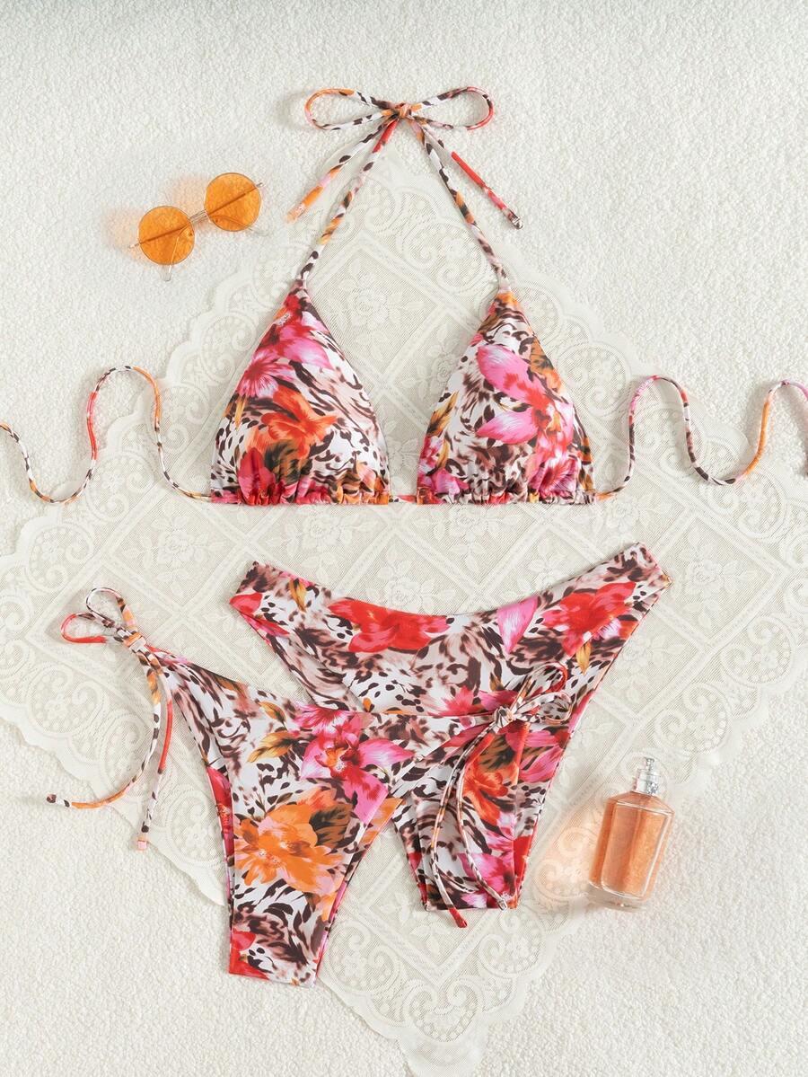SHEIN TRZYCZĘŚCIOWY STRÓJ KĄPIELOWY S09__L