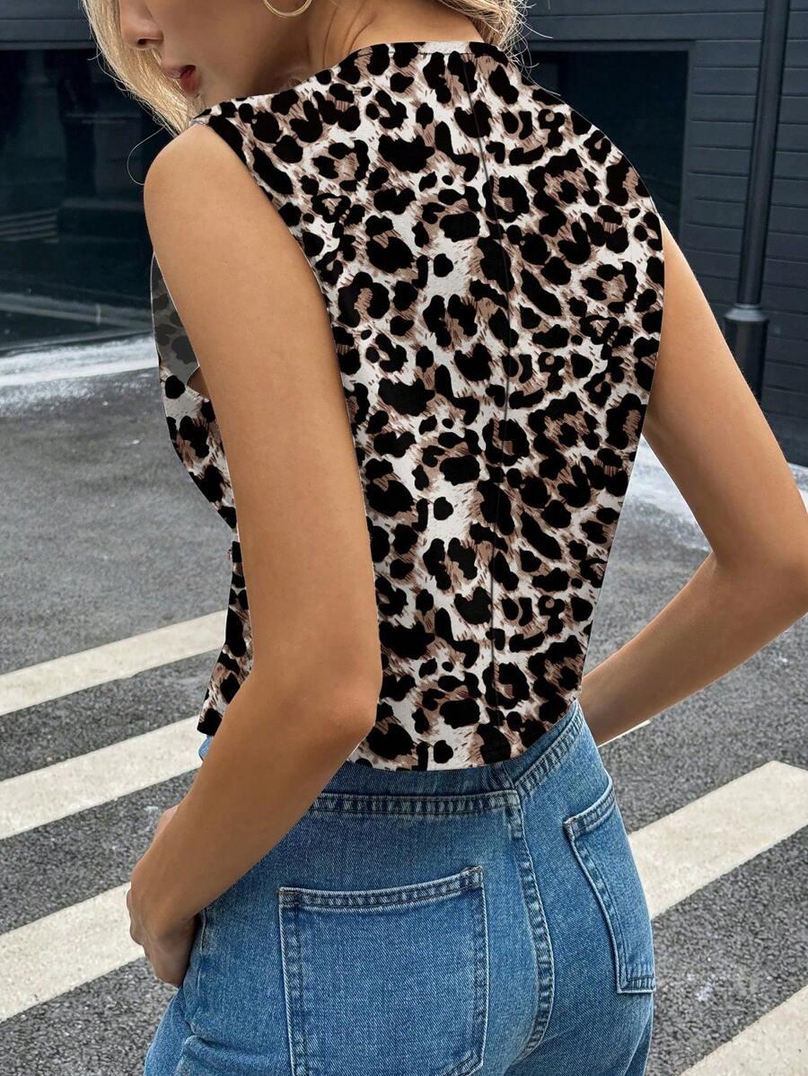 SHEIN KAMIZELKA ANIMAL PRINT GUZIKI V-NECK S06__XXL