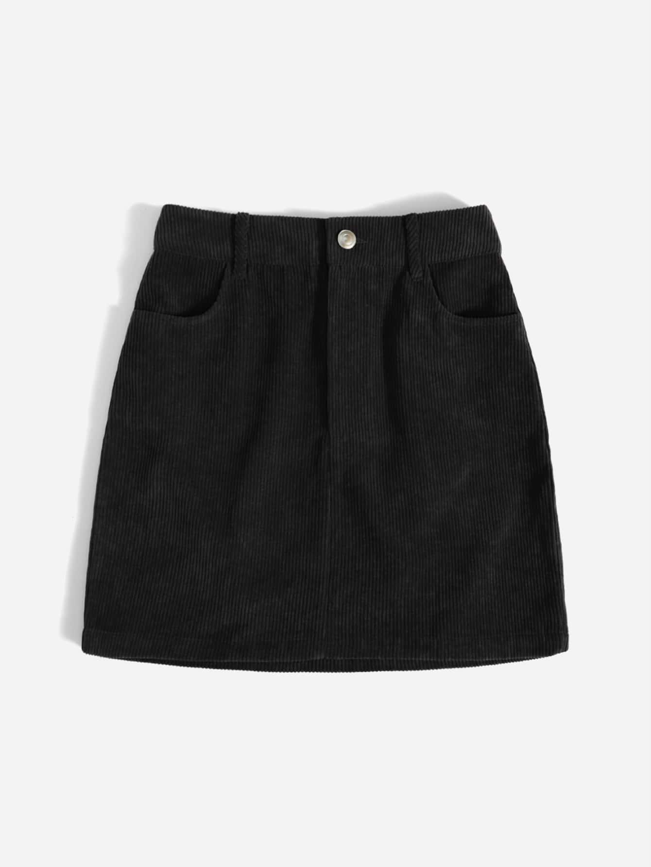 SHEIN CZARNA MINI SPÓDNICA S06__M