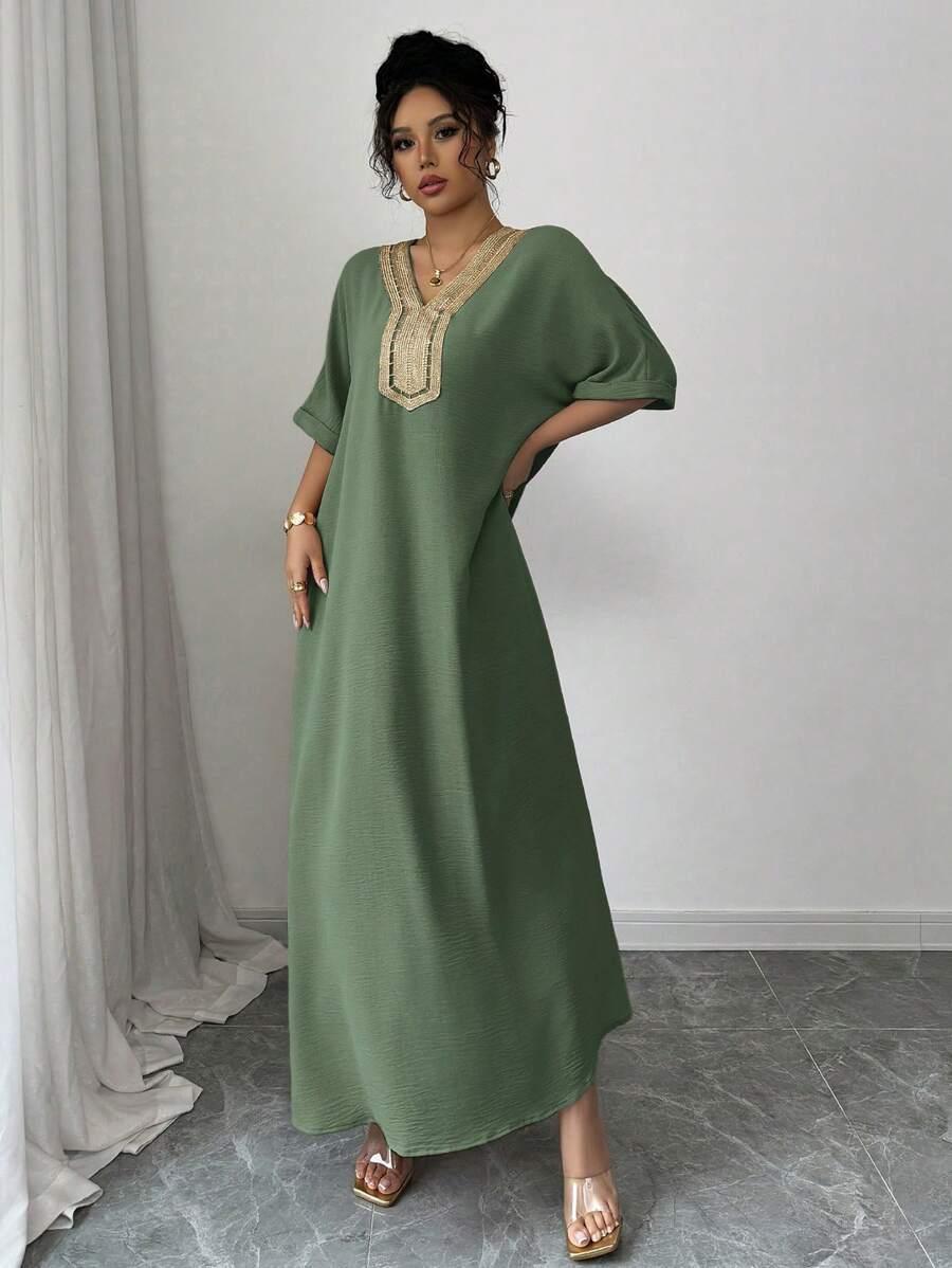SHEIN ZIELONA MAXI SUKIENKA S06__M