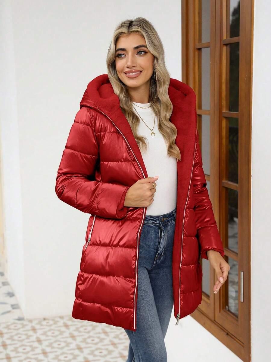 SHEIN CZERWONA PIKOWANA KURTKA W01__XL