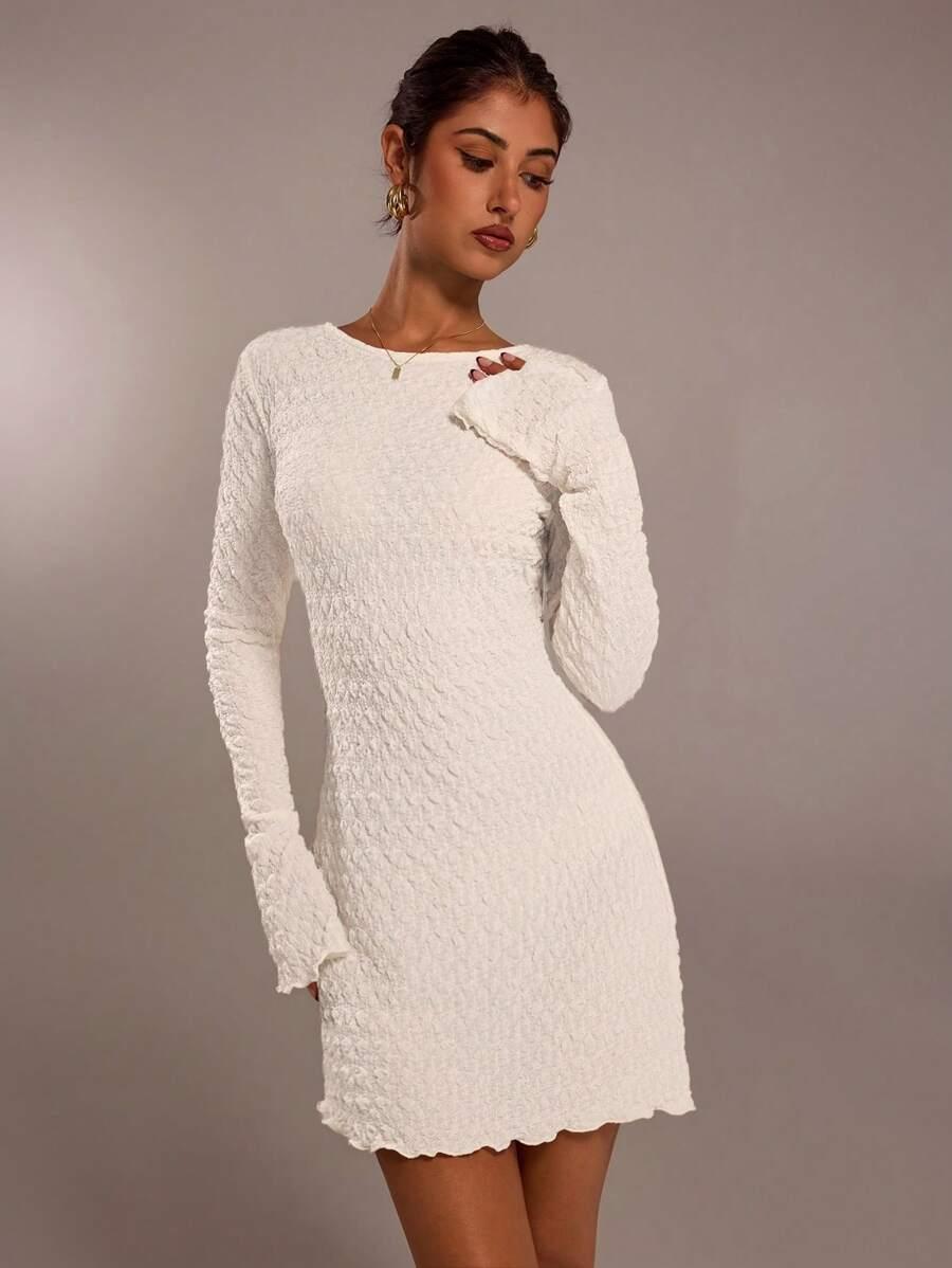 FOREVER 21 MINI SUKIENKA DŁUGI RĘKAW S06__XS