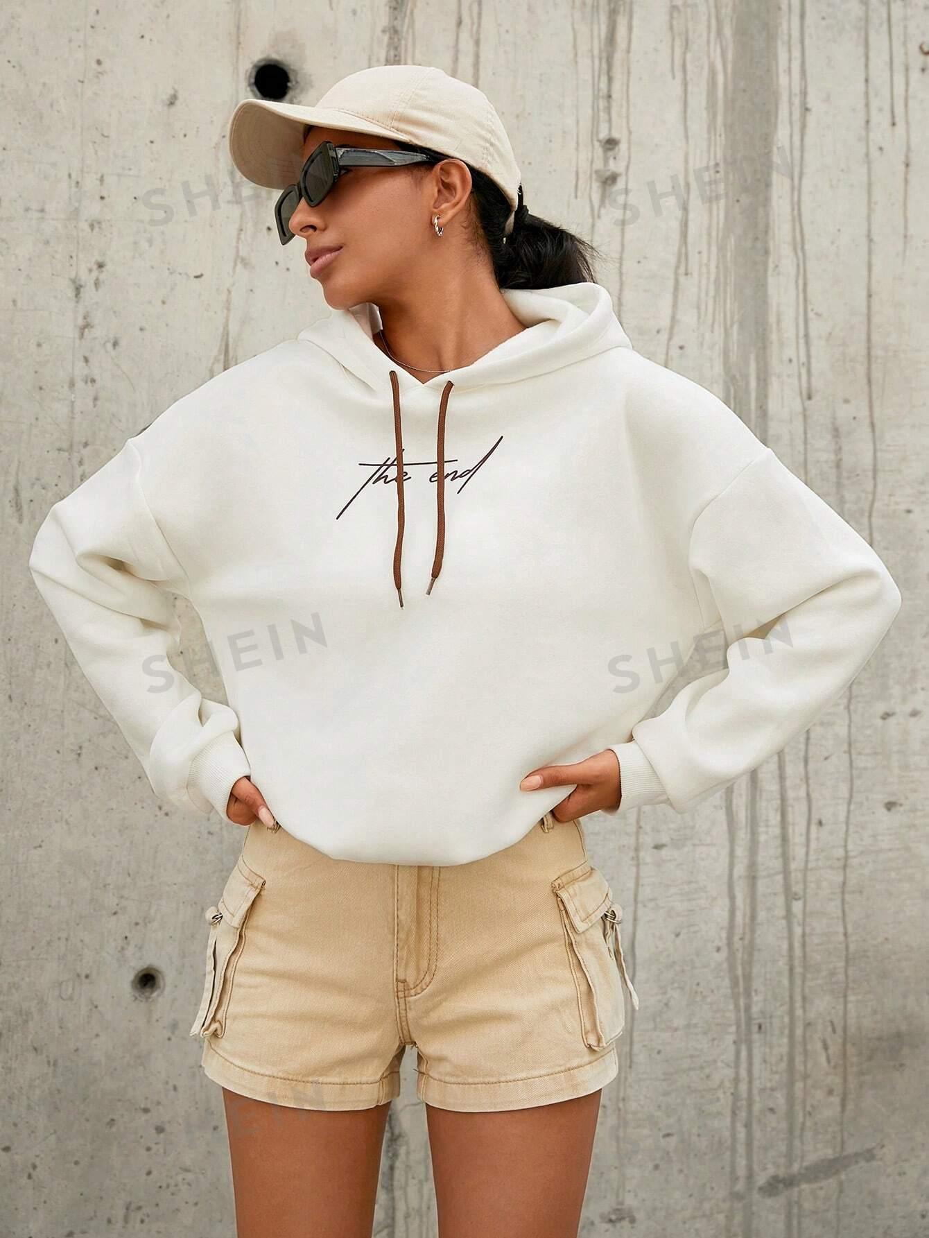 SHEIN BIAŁA BLUZA KAPTUR S06__S