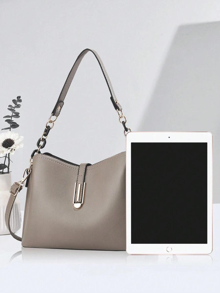 SHEIN SZARA TOREBKA IMITACJA SKÓRY S07__25X12X19
