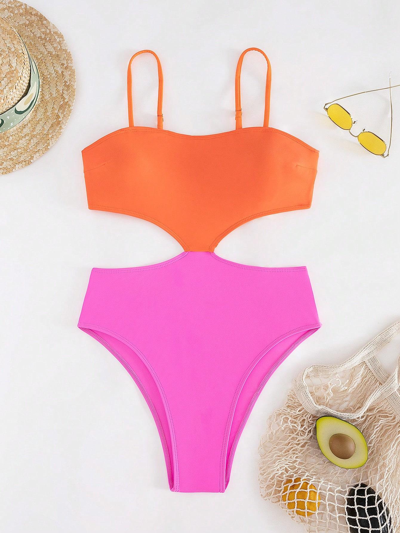 SHEIN JEDNOCZĘŚCIOWY STRÓJ KĄPIELOWY S09__S