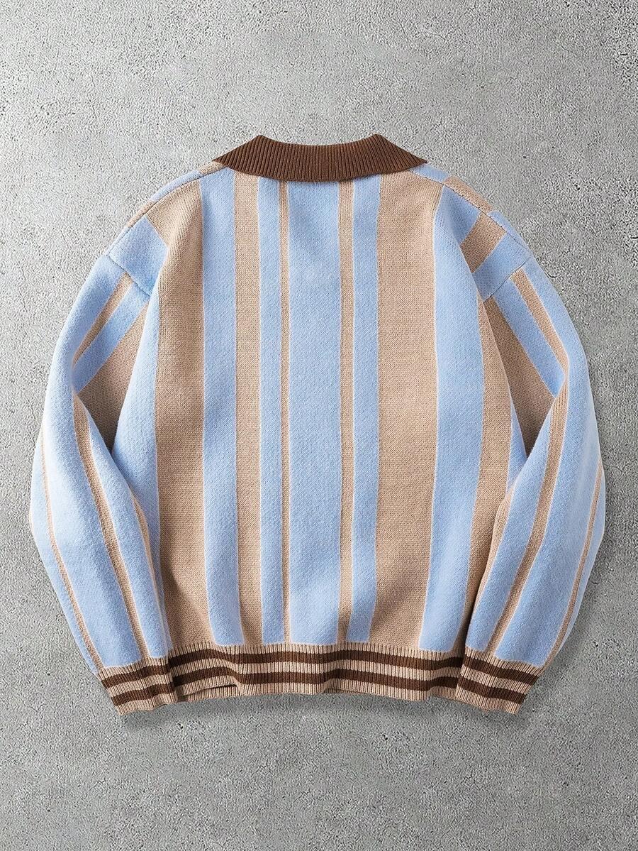 SHEIN SWETER WZÓR PASKI S06__M