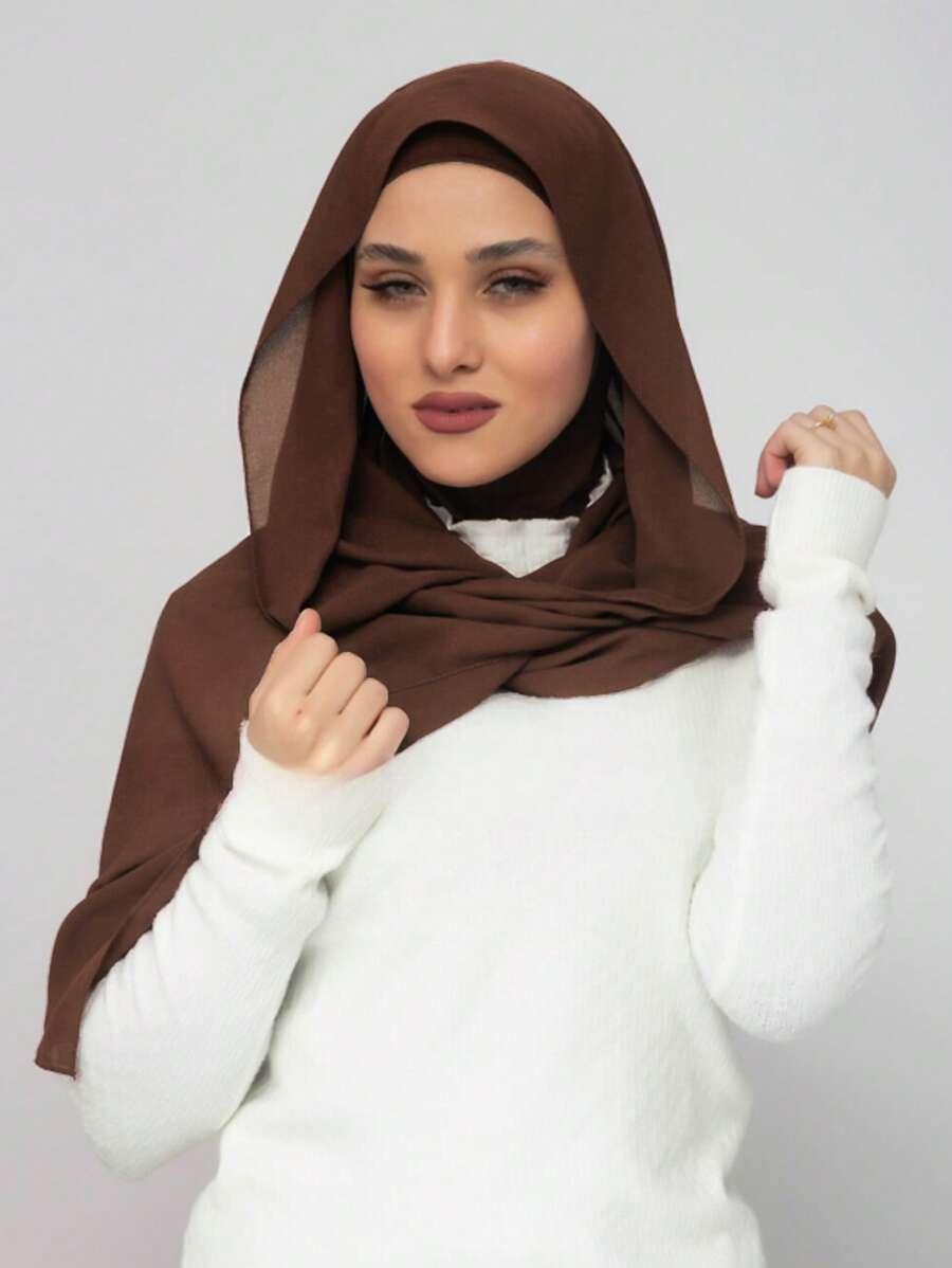 SHEIN BRĄZOWA CHUSTA NA GŁOWĘ OS